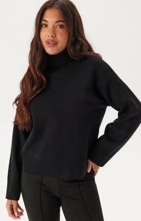 SELECTED FEMME Slfkamma Ls Knit Roll Neck Noo Black S