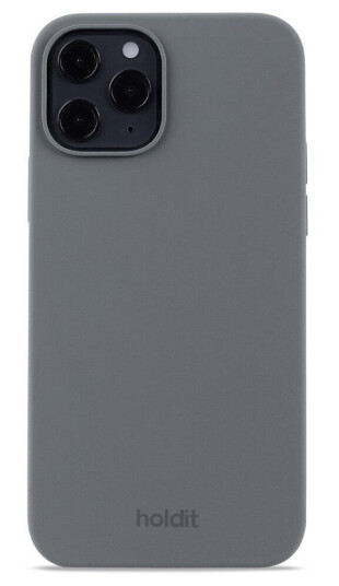 Holdit iPhone 12 / 12 Pro Soft Touch Silikon Deksel - Space Gray