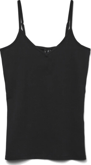 Vero Moda Vmmaxi My Soft V Singlet Jrs Noos - Black - M