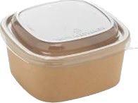 Låg Til Firkantet Bowle 124683 Og 124684 Rpet Klar,6 Pk X 50 Stk/Krt