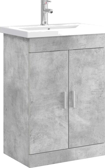 Baderomsinnredningssett Betonggrå 61 x 40 x 84,5 cm