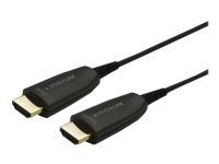VivoLink Professional - HDMI-kabel med Ethernet - HDMI hann til HDMI hann - 50 m - fiberoptisk - svart - 8 K 60 Hz (7680 x 4320) støtte