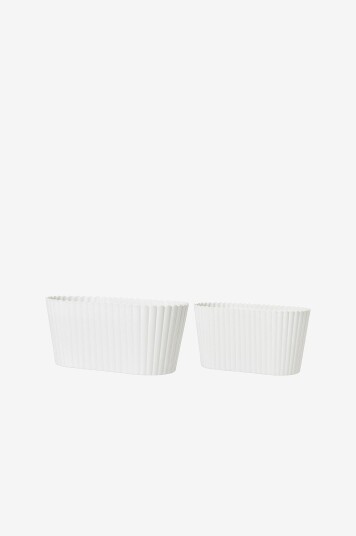 Wikholm Form Yodit Plant Oval 2pcs sett Hvit Wikholm Form Yodit Plant Oval 2pcs sett Hvit