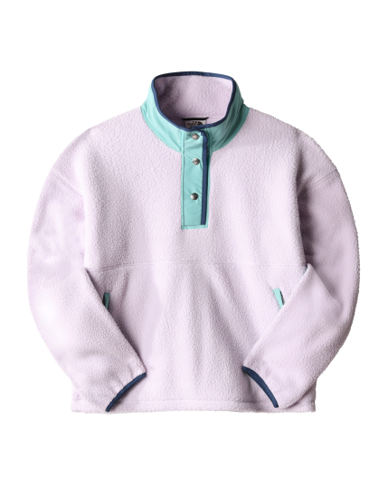 Cragmont Fleece 1/4 Snap W Lavender Fog/Wasab/Shady Blue S