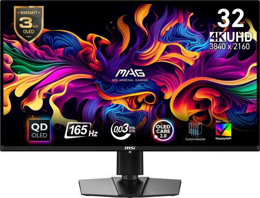 MSI MAG 321UP 31,5" QD-OLED Gaming Skjerm 4K 165Hz Sort MSI MAG 321UP 31,5" QD-OLED Gaming Skjerm 4K 165Hz Sort