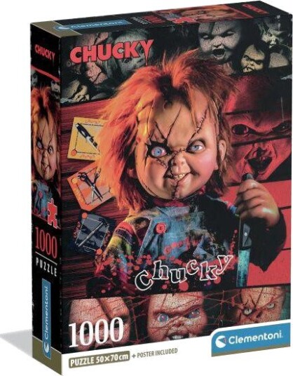 Clementoni 37099 Puslespill 1000 brikker Skrekkfilm: Chucky