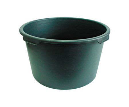 Greenlife Mørtelbøtte Rund 65L Plast Sort, Innfelte Håndtak (G0002640)