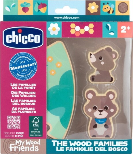 Chicco My Wood Friends Trefigurer - 2 Bjørner - 6 cm - 2+ År Chicco My Wood Friends Trefigurer - 2 Bjørner - 6 cm - 2+ År