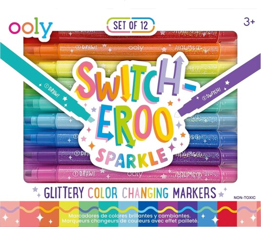 Ooly Magiske Tusjer 12 Stk Glitter Switch Eroo Multi Patterned One Size