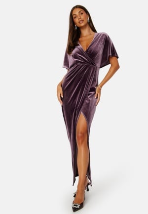 Bubbleroom Occasion Selena Velvet Maxi Dress Dusty lilac 36