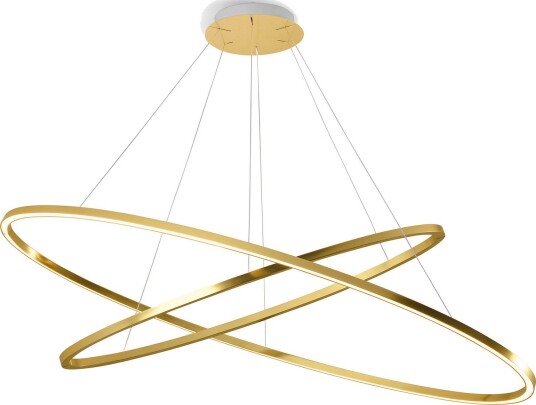 Ellisse Double hengelampe 2700 K gulllakkert Nemo Nemo Lighting Stue Moderne Metall Med flere lyskilder
