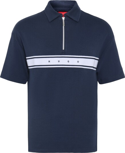 HUGO Nautix Zip Polo Navy S