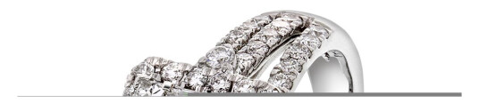 Elizabeth, Diamantring i 585 hvitt gull 1,0 ct