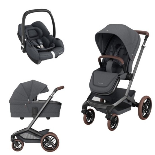 Maxi Cosi Barnevogn Fame Duo inkl. CabrioFix – Twillic Graphite