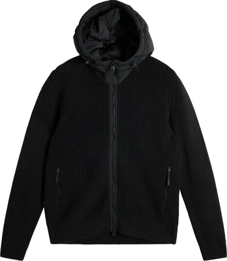 J. Lindeberg Dorin Knit Hood Hybrid Jacket BLACK L