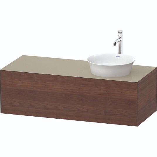 Duravit White Tulip Servantskap 1 skuff 130x55x40,8 cm Valnøtt/Taupe Høyglans
