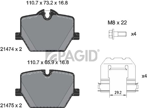 PAGID T2347N Bremseklosser