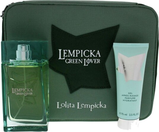 Lolita Lempicka Green Lover Gavesett med Parfyme, Aftershave og Veske Lolita Lempicka Green Lover Gavesett med Parfyme, Aftershave og Veske