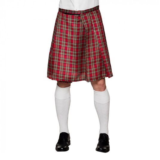 Boland Party Partners Kilt Skotskrutete Rød - One size Boland Party Partners Kilt Skotskrutete Rød - One size