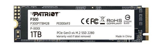 Patriot P300 1TB M.2 PCIe NVMe SSD - Solid State Drive Patriot P300 1TB M.2 PCIe NVMe SSD - Solid State Drive