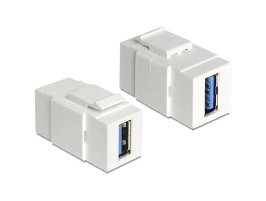 Delock Keystone USB 3.0 A-Hunn Adaptermodul Hvit