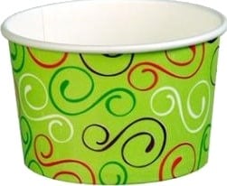 Isbæger 150/195 Ml 5 Oz Ø86x50 Mm Pap Green Twiddle,18 Ps X 50 Stk/Krt