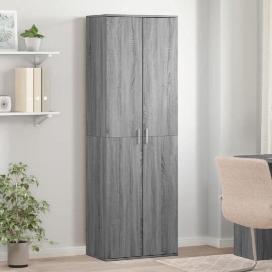 Highboard grå sonoma 60x35x180 cm konstruert tre 8721102595523