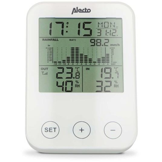 Alecto Værstasjon med trådløs sensor Svart / Grå Alecto Værstasjon med trådløs sensor Svart / Grå