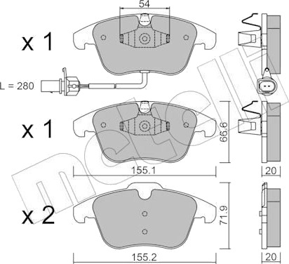 METELLI 22 0675 2 Bremseklosser