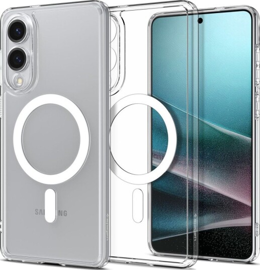 Spigen Ultra Hybrid MagSafe gjennomsiktig hvit mobildeksel for Samsung Galaxy S25 Edge