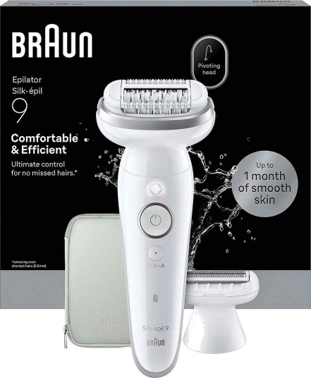 Braun Epilator Silk·épil 9 Wet & Dry Hvit Braun Epilator Silk·épil 9 Wet & Dry Hvit