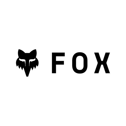 FOX 7"Klistermærke med firmaets logo i sort/hvid