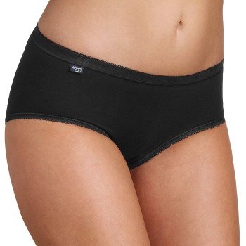 Sloggi Truserødam Basic Midi Svart bomull 46 Dame Sloggi Truserødam Basic Midi Svart bomull 46 Dame