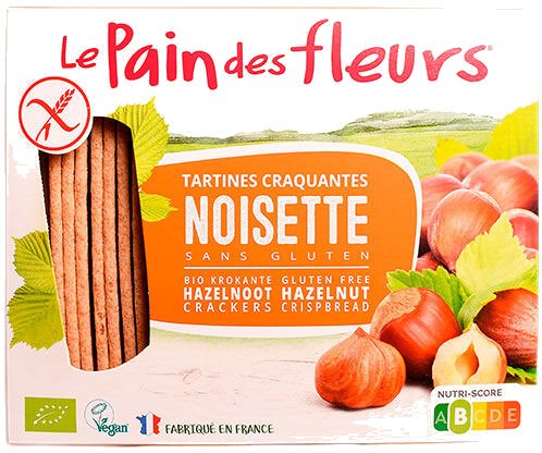 Le pain des fleurs Hasselnøttknekkebrød Økologisk   150 g