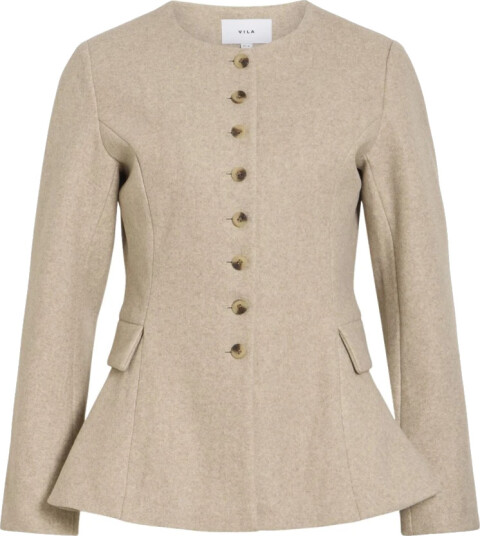 Vila Vizikka L/S Waist Jacket/Bfs Beige 40