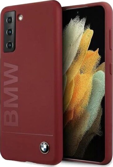 BMW Silicone Signature Logo Case for Samsung Galaxy S21+ Red
