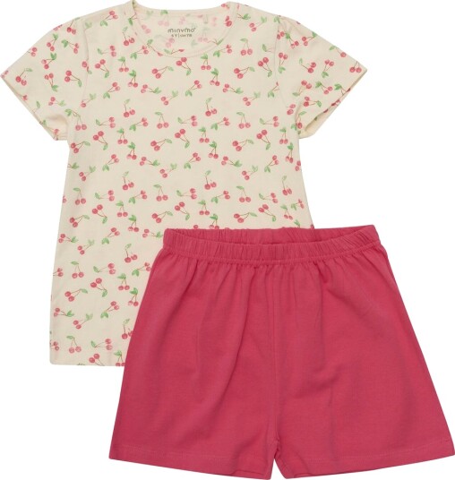 Minymo T shirt+Short Sett Pink Dogwood (92 / 2 år)