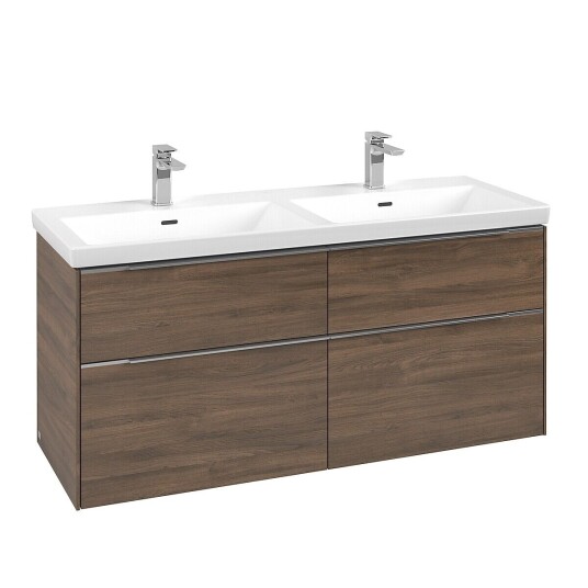 Villeroy & Boch  Subway 3.0 Servantskap m/4 skuffer 1272x576x478 mm Arizona Eik