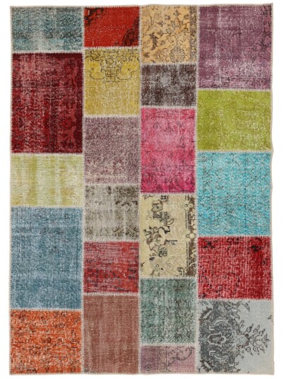 Håndknyttet. Opphav: Turkey Patchwork Turkiet 140x200