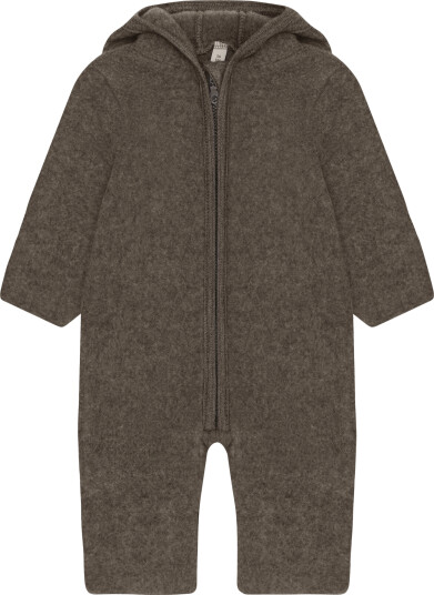 Huttelihut Pram Suits Wool Fleece Brown Melange 62