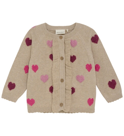 Minymo Cardigan Knit Beige 74
