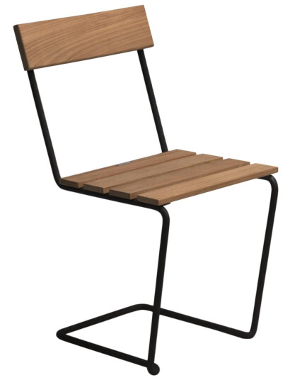 Grythyttan Stålmöbler Stol 1 Teak/svart Natur Grythyttan Stålmöbler Stol 1 Teak/svart Natur
