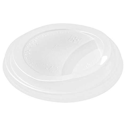DUNI Lokk til krus Eco IV; 9.3x1.9 cm (ØxH); Hvit; 75 Stykk / Forpakning