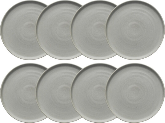 Scandi Living Sandsbro tallerken lysegrå Ø20 cm 8 pk