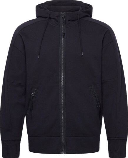 C.P. Company Raised Fleece Goggle Zipped Hoodie Navy XXXL