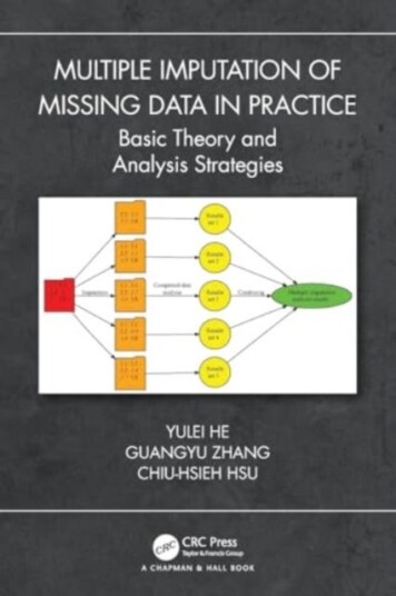 Multiple Imputation of Missing Data in Practice Basic Theory and Analysis Strategies Multiple Imputation of Missing Data in Practice Basic Theory and Analysis Strategies