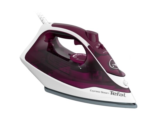 Tefal Express Steam Fv2835e0 Tørr & Dampstrykejern Cerilium Strykesåle 1,9 M 160 G/Min Lilla Hvit 35 G/Min Tefal Express Steam Fv2835e0 Tørr & Dampstrykejern Cerilium Strykesåle 1,9 M 160 G/Min Lilla Hvit 35 G/Min