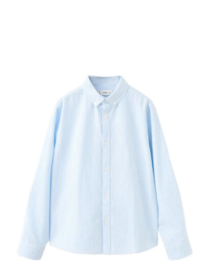Mango Striped Oxford Shirt Blue 8