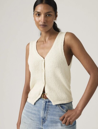 Levi"s® Helen Mini Boucle Vest Tofu Co Cream XL