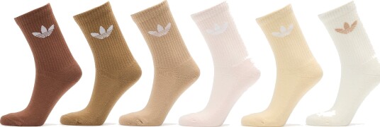 Sokker adidas Trefoil Cushion Crew Socks 6 Pack Cream White/ Wonder Quartz L